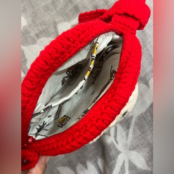 Red Crochet Kids Bag with Cute Character - Picture 8 of 8